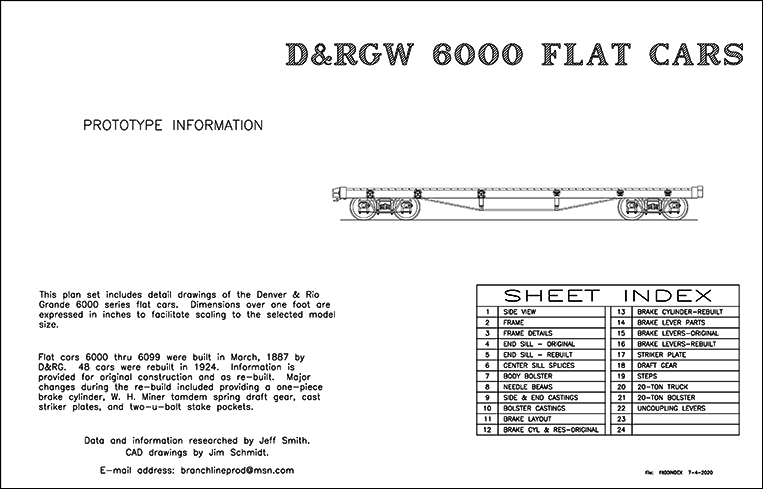 D&RGW Short Reefer drawings book