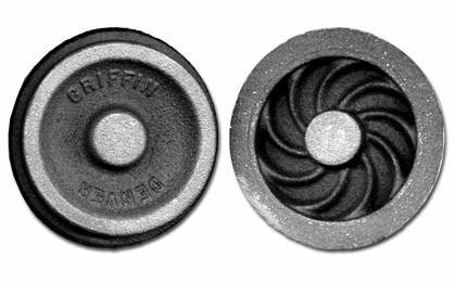 26” Griffin Denver Cast Iron Wheel. Dished profile with ribbed back. $6.50 ea